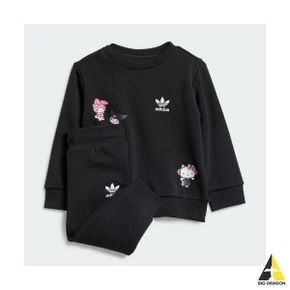 adidas 아디다스 KIDS ADIDAS 오리지널스 x 헬로키티 크루 세트 IR6790