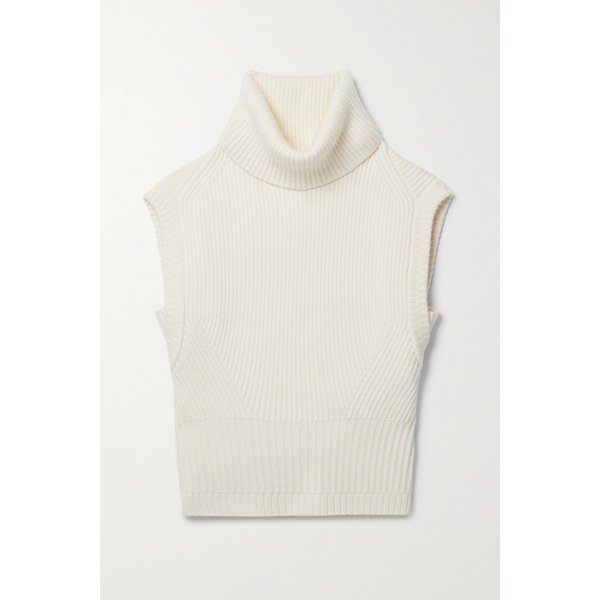 심카이 메이플 골지 울 캐시미어 혼방 터틀넥 탑 아이보리 1647597326225379