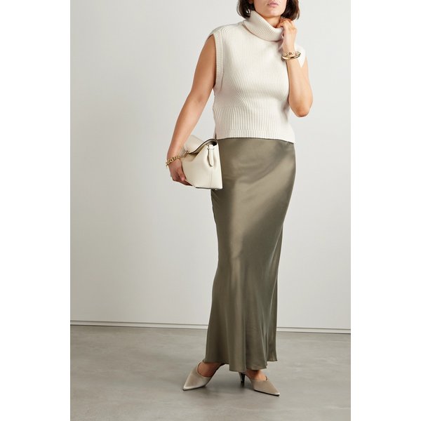 심카이 메이플 골지 울 캐시미어 혼방 터틀넥 탑 아이보리 1647597326225379