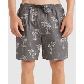 Quiksilver Mens Cliffside 17 Swim Shorts - BLACK AMAZED PALM VLY