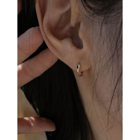 14k flat twist one touch earrings (1pair)