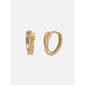 14k flat twist one touch earrings (1pair)