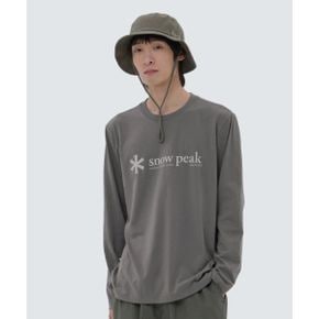 스노우피크 냉감 로고 긴팔 티셔츠 Dark Gray (S24SMFTL60)