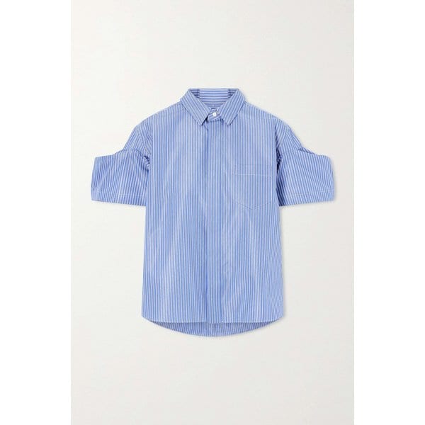 스트라이프 코튼 블렌드 포플린 셔츠 46376663162958847