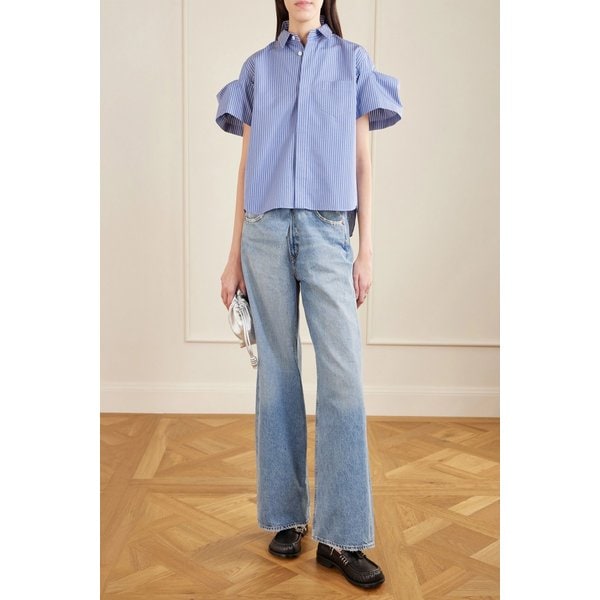 스트라이프 코튼 블렌드 포플린 셔츠 46376663162958847