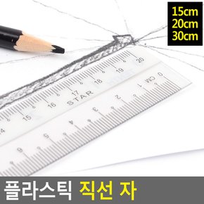 플라스틱 직선 자 문구용품 학용품 준비물 15 20 30CM