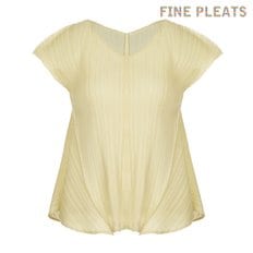 [FINE PLEATS] 피네 플리츠 캡소매 A라인 탑 라이트 옐로우