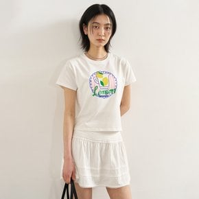WOMAN 후르츠 슬림핏 반팔티 [WHITE LEMON] / WBE2L01541