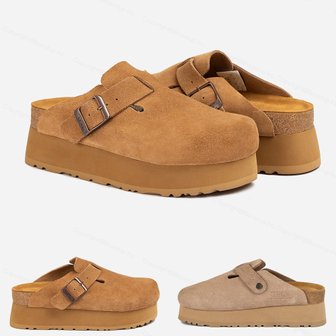 UGG 어그슬리퍼 오즈웨어 호주 키높이 소프트풋베드버켓 뮬 버클 샌들 OB755P 여성