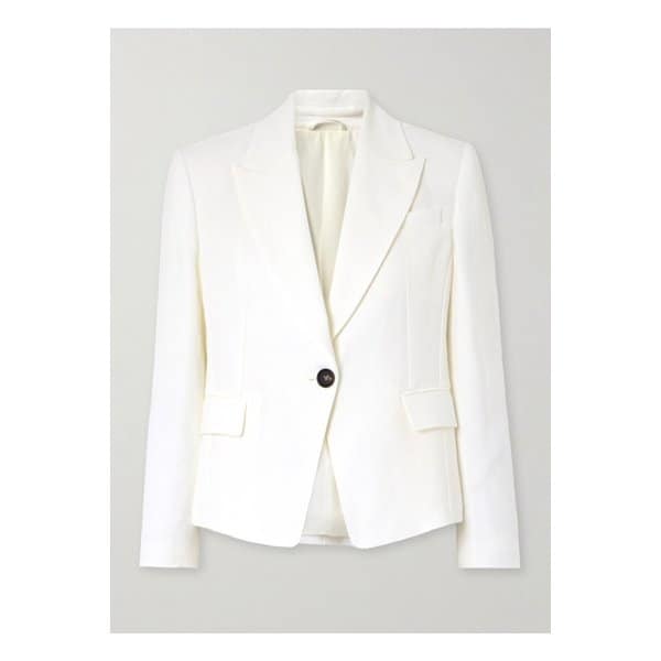브루넬로쿠치넬리 비즈 장식 트윌 블레이저 오프 화이트 1647597332927347