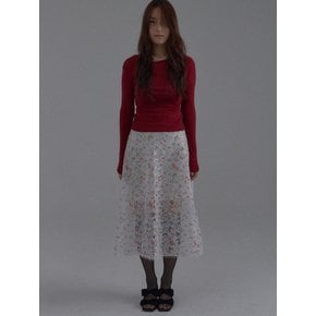Slim Wool Lyocell Tee_Red