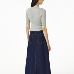 여 A라인 데님 스커트(NAVY / DARK GREY)