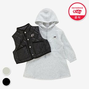 뉴발란스 키즈 Cozy Winter_패딩조끼 2in1 플리스 아동 원피스 NK9KE4408G