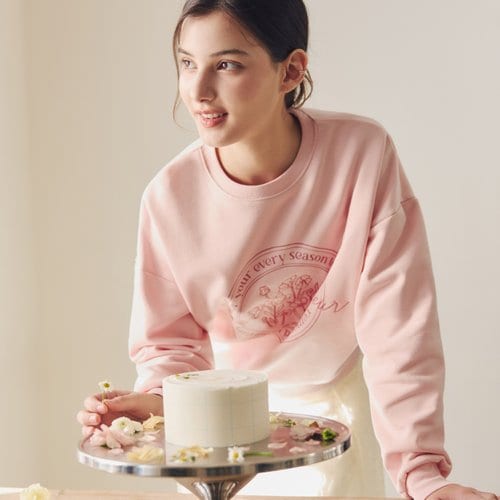 제로스트릿 [5컬러] 플라워 레터링 맨투맨 (ZNSFTS048)