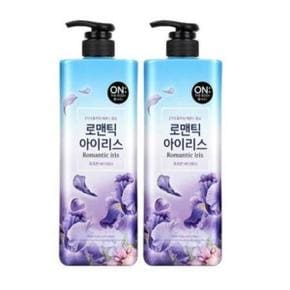 온더바디 플라워 바디워시 로맨틱 아이리스 900ml 2개