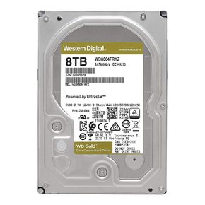 웨스턴 디지털 WD 골드 HDD 8TB 3.5 SATA 7200rpm 256MB WD8004FRYZ-EC 웨스턴 디지털 내장