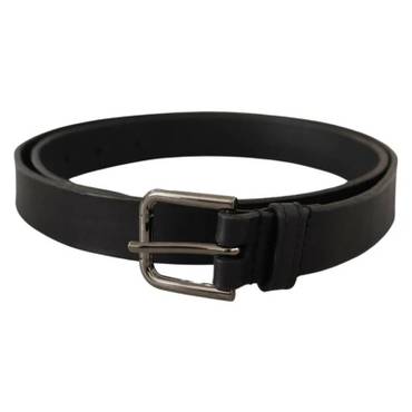 이스퀘어 4812850 Dolce  Gabbana Elegant Leather Belt with Metal Mens Buckle