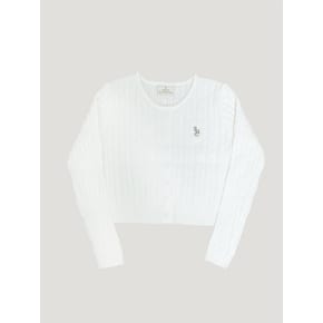 [2차재입고]RCH Lilibet crop knit cardigan white( RCH 릴리벳 크롭니트 가디건 화이트 )