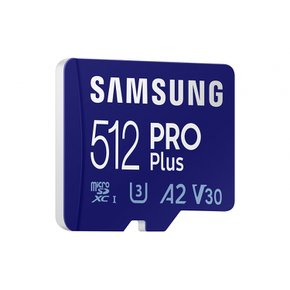 SAMSUNG PRO Plus + 512GB MicroSDXC 160MBs UHS-I U3 A2 V30 HD4K UHD Android (삼성) 어댑터