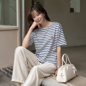 단트 스트라이프 반팔 티셔츠