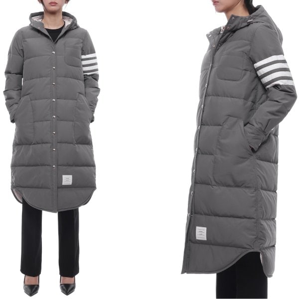 [부산점] 25FW 여성 사선 스트라이프 다운 롱패딩 (FOD025X 05222 035 25F)