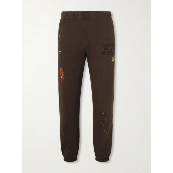 로고 프린트 페인트 스플래터 코튼 저지 스웨트팬츠 46376663162999832