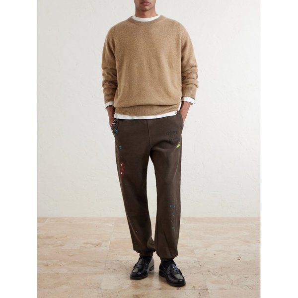 로고 프린트 페인트 스플래터 코튼 저지 스웨트팬츠 46376663162999832