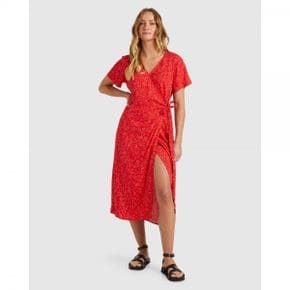 4376620 Roxy Indigo Sand Midi Dress For Women - BITTERSWEET CONFETTI