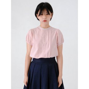 Balloon Pintuck Blouse_Pink