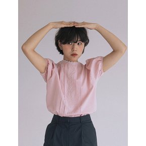 Balloon Pintuck Blouse_Pink