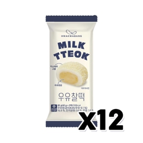 대두 우유찰떡2개입 간식디저트 80g x 12개