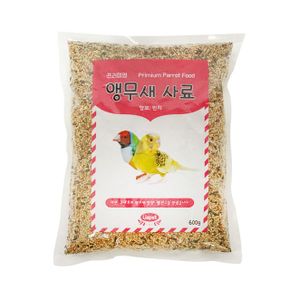 앵무새 조류용품 리아펫 잉꼬 핀치 먹이 새 사료 모이 밥 600g X ( 2매입 )