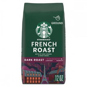 starbucks스타벅스 다크 로스트 그라운드 커피  프렌치 로스트  100% 아라비카  1봉지 (12oz.)