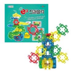 E3천재블럭 32pcs 어린이집선물 생일답례품 사각블럭 유아동 학습놀이교구