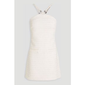 Embellished metallic cotton-blend tweed mini dress 화이트 46376663162835925