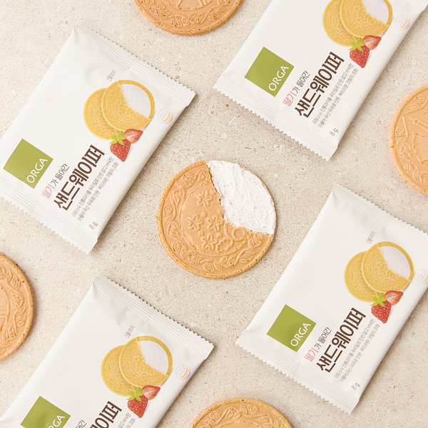 올가 딸기가 들어간 샌드웨이퍼 32g