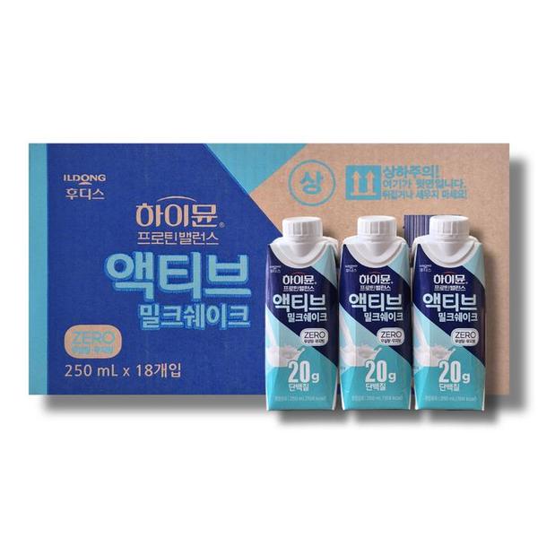하이뮨 프로틴 밸런스 액티브 밀크쉐이크 제로 250ml 18개 1박스 /wb (S49195632)