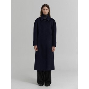 Cashmere balmacaan Coat (Navy)