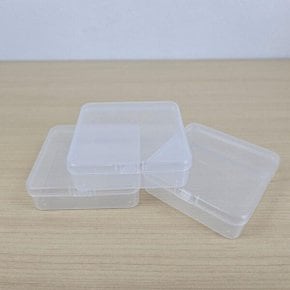 ( )9.5cm 사각 투명 플라스틱 미니수납통 함 보관 비즈 미니 수납 정리함 소품 케이스 플라스틱통