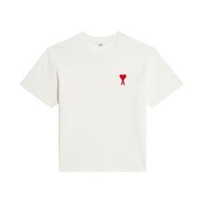 스몰 하트 로고 티셔츠 내츄럴 화이트 아미 de Coeur T-Shirt Natural White