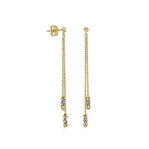 14K 플루쏘 드롭 콤비 귀걸이 T-ARPE2100C