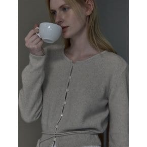 Wool CashMink Pearl Cardigan(oatmeal)