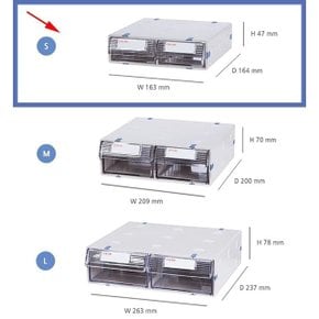 시스템 멀티박스 163x164x47mm 소품 서랍 공구함 (W90C634)