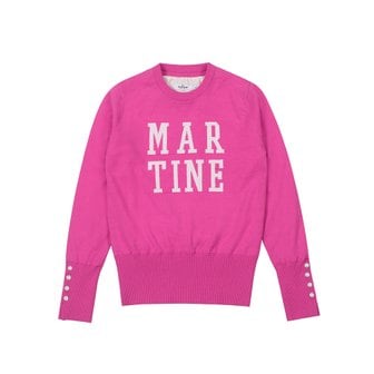 MARTINE GOLF [정상가 338000원]여성 앞 로고 포인트 방풍 스웨터핑크 (Q0B240173)