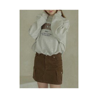 로시로우 Lossy Row washing cargo short skirt_brown