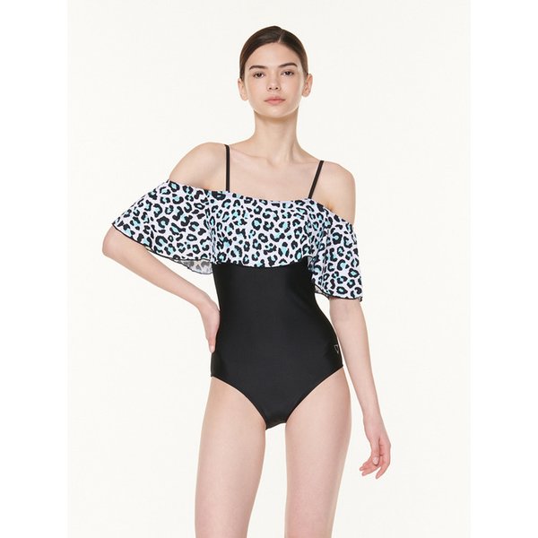 프릴 원피스 모노키니 수영복 LEOPARD L_4A825
