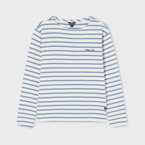 Boat Neck Stripe T-shirt  WHLSG2321F
