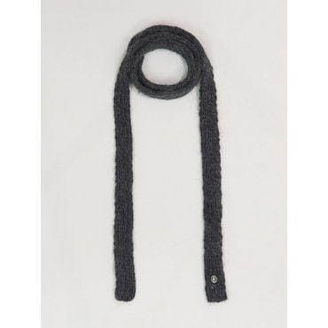 엘리오티 Angora Long Muffler_Charcoal