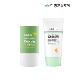 큐어 마일드 선크림 무기자차  40ml+쿨링선스틱_P337245731