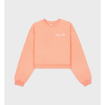 스포티앤리치 공식 온라인  Cursive Logo Cropped Crewneck 크롭 크루넥 SRB1MT001PC